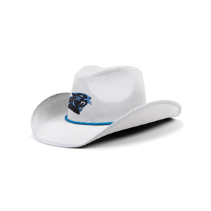 Carolina Panthers NFL White Rhinestone Logo Cowboy Hat