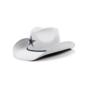 Dallas Cowboys NFL White Rhinestone Logo Cowboy Hat