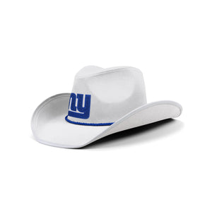 New York Giants NFL White Rhinestone Logo Cowboy Hat
