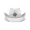 New Orleans Saints NFL White Rhinestone Logo Cowboy Hat