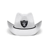 Las Vegas Raiders NFL White Rhinestone Logo Cowboy Hat
