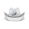 Philadelphia Eagles NFL White Rhinestone Logo Cowboy Hat (PREORDER - SHIPS LATE SEPTEMBER)