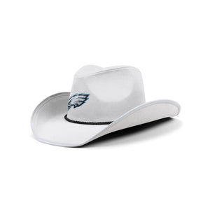 Philadelphia Eagles NFL White Rhinestone Logo Cowboy Hat