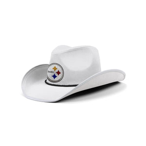 Pittsburgh Steelers NFL White Rhinestone Logo Cowboy Hat