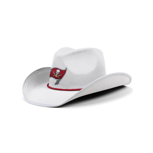 Tampa Bay Buccaneers NFL White Rhinestone Logo Cowboy Hat