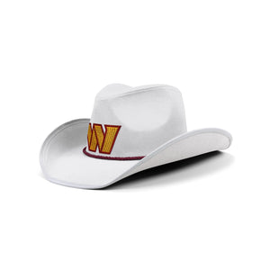 Washington Commanders NFL White Rhinestone Logo Cowboy Hat