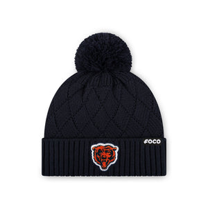 Chicago Bears NFL Rhinestone Primary Logo Criss Cross Beanie