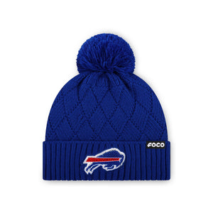 Buffalo Bills NFL Rhinestone Primary Logo Criss Cross Beanie