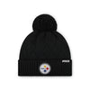 Pittsburgh Steelers NFL Rhinestone Primary Logo Criss Cross Beanie (PREORDER - SHIPS LATE SEPTEMBER)
