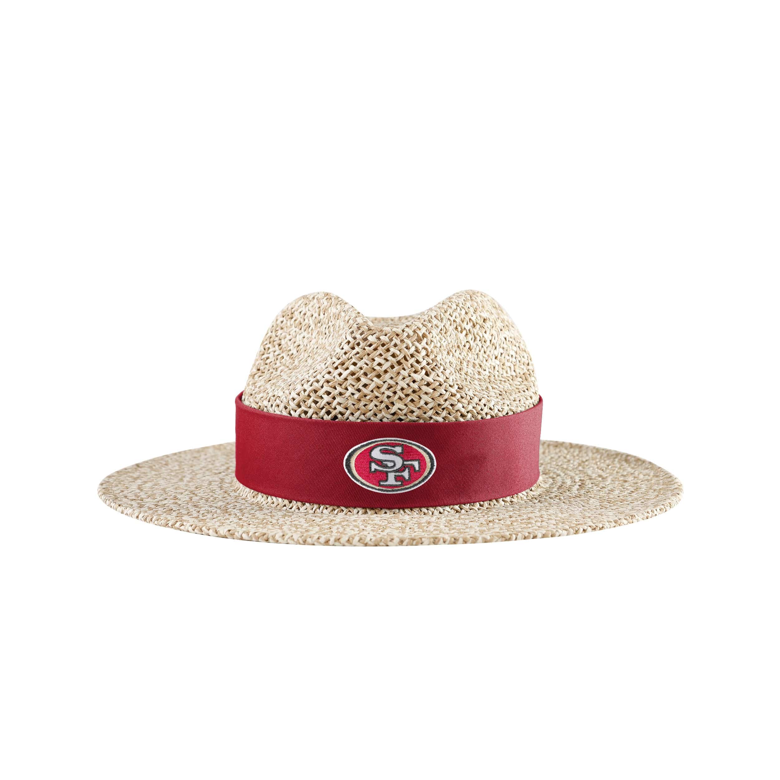 San Francisco 49ers Hat Football Straw Cowboy NFL Black 