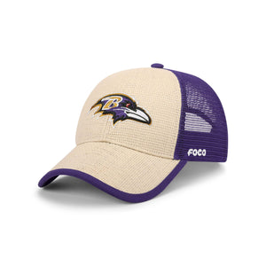 Baltimore Ravens NFL Straw Casual Trucker Cap