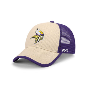 Minnesota Vikings NFL Straw Casual Trucker Cap