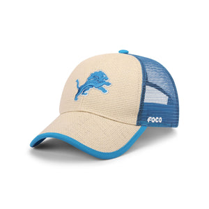 Detroit Lions NFL Straw Casual Trucker Cap