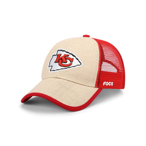 Kansas City Chiefs NFL Straw Casual Trucker Cap