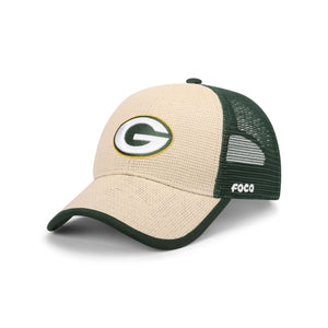 Green Bay Packers NFL Straw Casual Trucker Cap