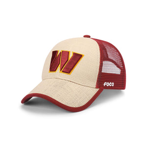Washington Commanders NFL Straw Casual Trucker Cap