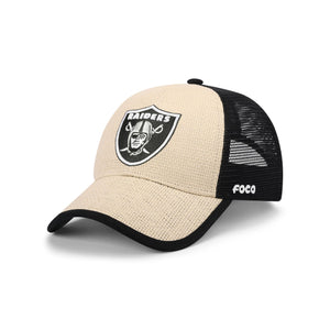 Las Vegas Raiders NFL Straw Casual Trucker Cap