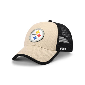Pittsburgh Steelers NFL Straw Casual Trucker Cap