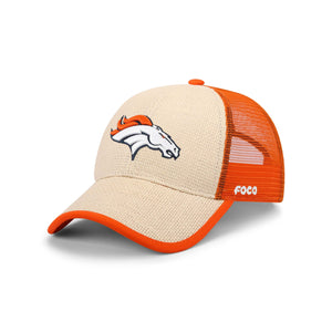 Denver Broncos NFL Straw Casual Trucker Cap