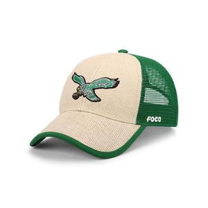 Philadelphia Eagles NFL Straw Casual Trucker Cap