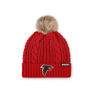 Atlanta Falcons NFL Womens Faux Fur Pom Beanie