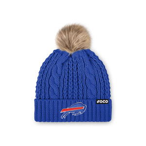 Buffalo Bills NFL Womens Faux Fur Pom Beanie
