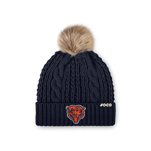 Chicago Bears NFL Womens Faux Fur Pom Beanie