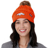 Denver Broncos NFL Womens Faux Fur Pom Beanie