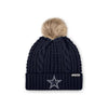 Dallas Cowboys NFL Womens Faux Fur Pom Beanie