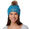 Detroit Lions NFL Womens Faux Fur Pom Beanie