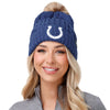 Indianapolis Colts NFL Womens Faux Fur Pom Beanie