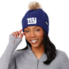 New York Giants NFL Womens Faux Fur Pom Beanie