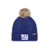 New York Giants NFL Womens Faux Fur Pom Beanie