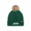 New York Jets NFL Womens Faux Fur Pom Beanie