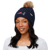 New England Patriots NFL Womens Faux Fur Pom Beanie