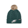 Philadelphia Eagles NFL Womens Faux Fur Pom Beanie