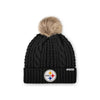 Pittsburgh Steelers NFL Womens Faux Fur Pom Beanie (PREORDER - SHIPS MID OCTOBER)