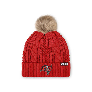 Tampa Bay Buccaneers NFL Womens Faux Fur Pom Beanie