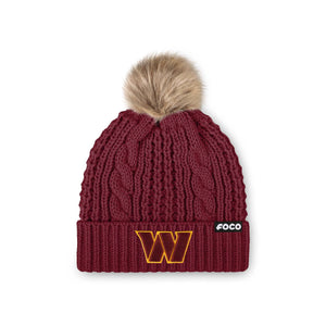 Washington Commanders NFL Womens Faux Fur Pom Beanie