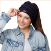 Chicago Bears NFL Womens Solid Ponytail Beanie