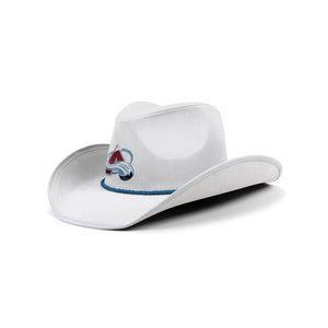 Colorado Avalanche NHL White Rhinestone Logo Cowboy Hat