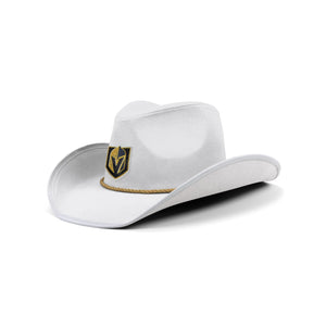 Vegas Golden Knights White Rhinestone Logo Cowboy Hat