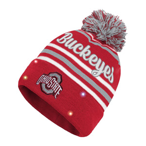 Ohio State Buckeyes NCAA Womens Wordmark Script Light Up Beanie