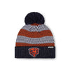 Chicago Bears NFL Womens Cozy Knit Metallic Thread Pom Beanie