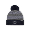 Dallas Cowboys NFL Womens Cozy Knit Metallic Thread Pom Beanie