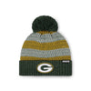 Green Bay Packers NFL Womens Cozy Knit Metallic Thread Pom Beanie