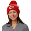 Kansas City Chiefs NFL Womens Cozy Knit Metallic Thread Pom Beanie