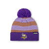 Minnesota Vikings NFL Womens Cozy Knit Metallic Thread Pom Beanie