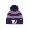 New York Giants NFL Womens Cozy Knit Metallic Thread Pom Beanie