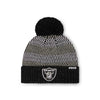 Las Vegas Raiders NFL Womens Cozy Knit Metallic Thread Pom Beanie